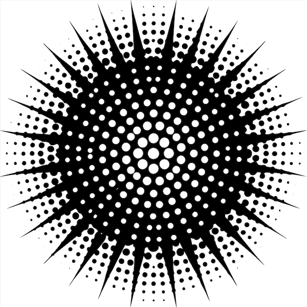 una imagen en blanco y negro de un círculo con un fondo blanco