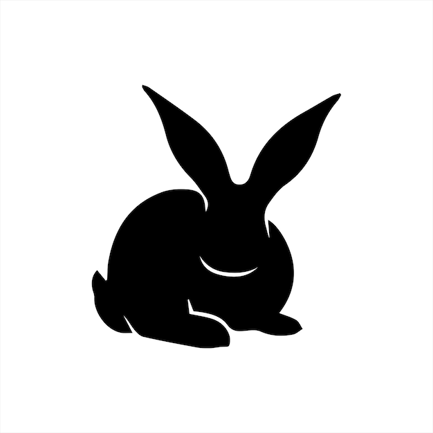 una imagen en blanco y negro de un conejo con una cara negra y un conejo negro en él
