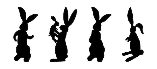 una imagen en blanco y negro de un conejo y un conejo