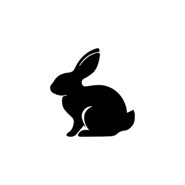 una imagen en blanco y negro de un conejo sobre un fondo blanco
