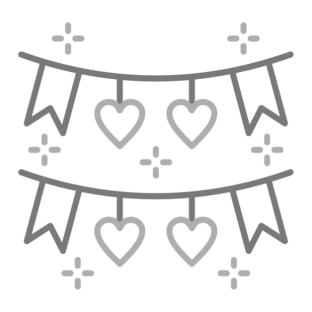 una imagen en blanco y negro de corazones y una pancarta con corazones en ella