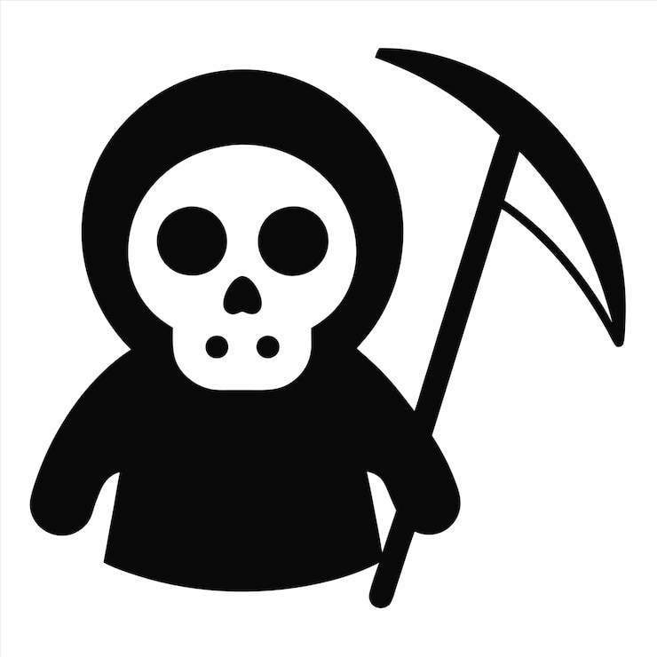 Vector una imagen en blanco y negro de un cráneo con un cráneo en él