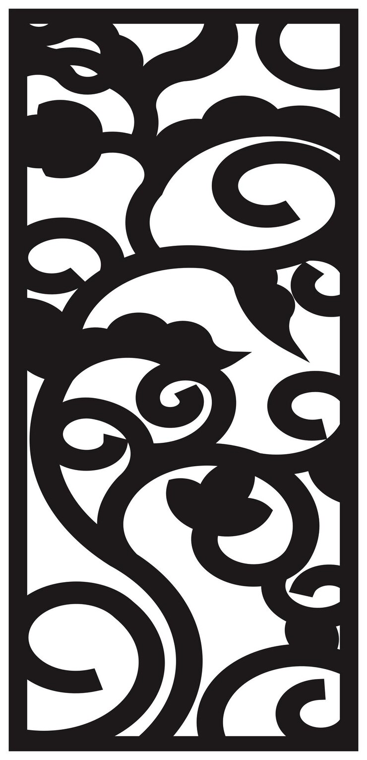 Vector una imagen en blanco y negro de un diseño con un diseño en el medio
