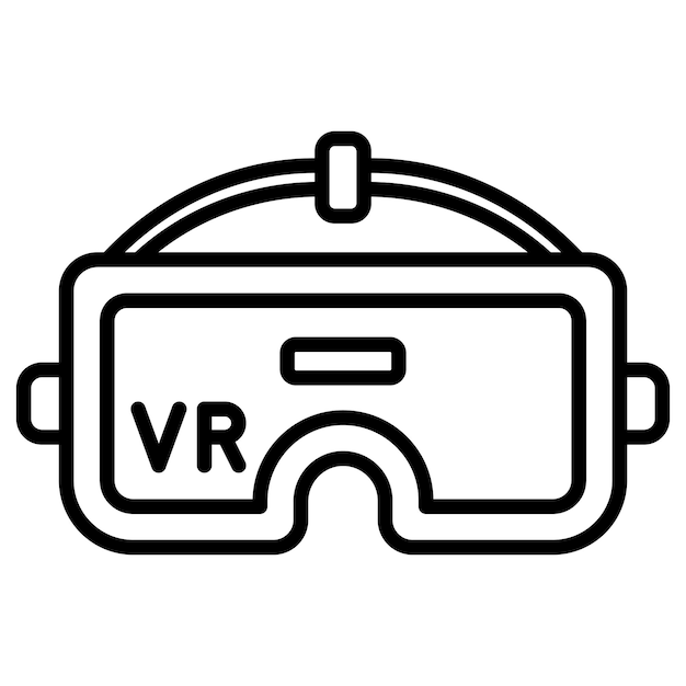 una imagen en blanco y negro de un dispositivo de realidad virtual