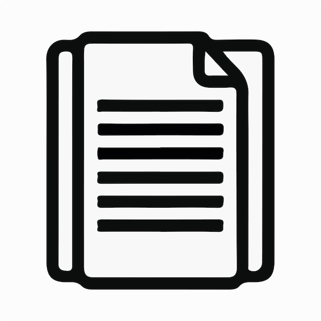 una imagen en blanco y negro de un documento con una ruta de recorte