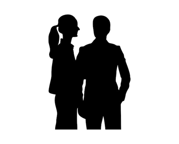 una imagen en blanco y negro de dos personas y un hombre
