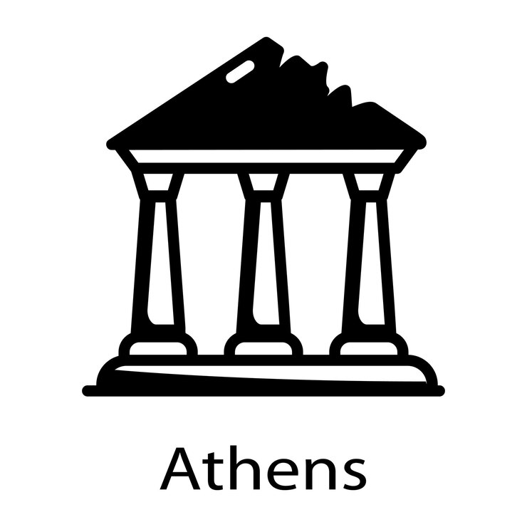 Vector una imagen en blanco y negro de un edificio con las palabras alcove en él