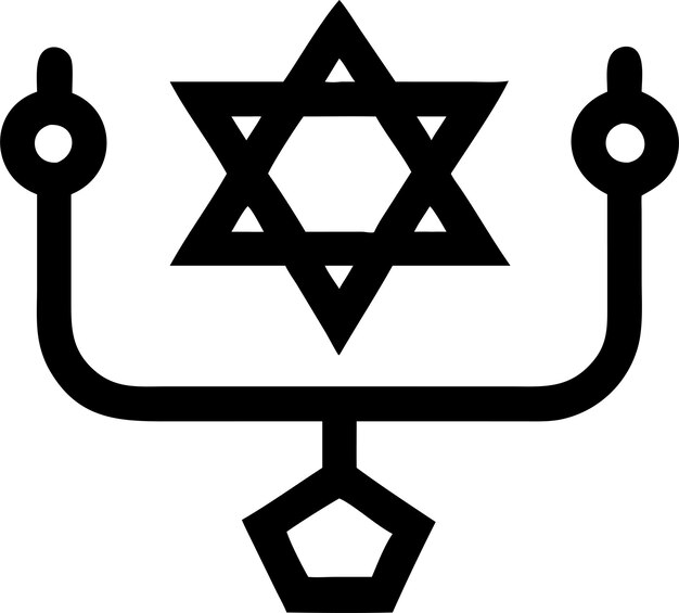 una imagen en blanco y negro de una estrella con la palabra " él " en ella