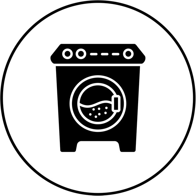 una imagen en blanco y negro de una estufa negra con un dial en la parte delantera