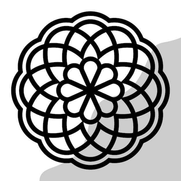 una imagen en blanco y negro de una flor con un borde negro