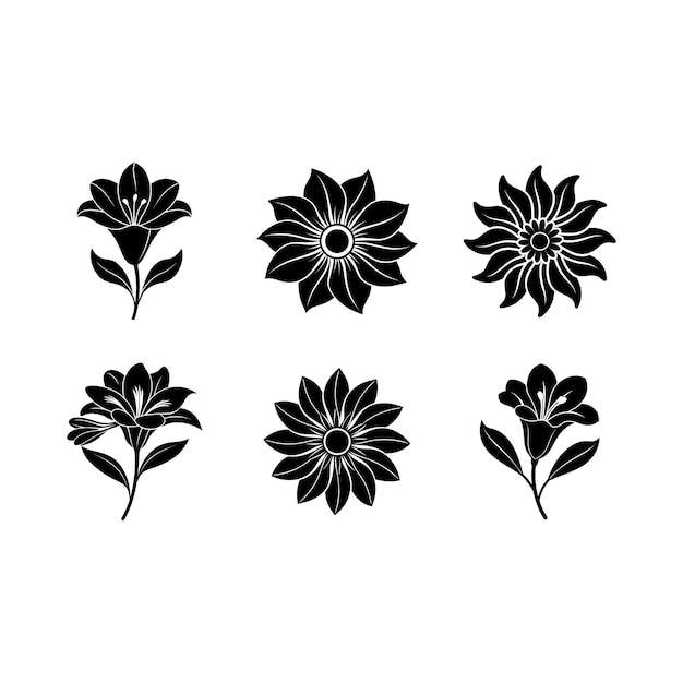una imagen en blanco y negro de flores con las palabras flores en ella