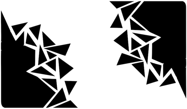Vector una imagen en blanco y negro de una forma de estrella.