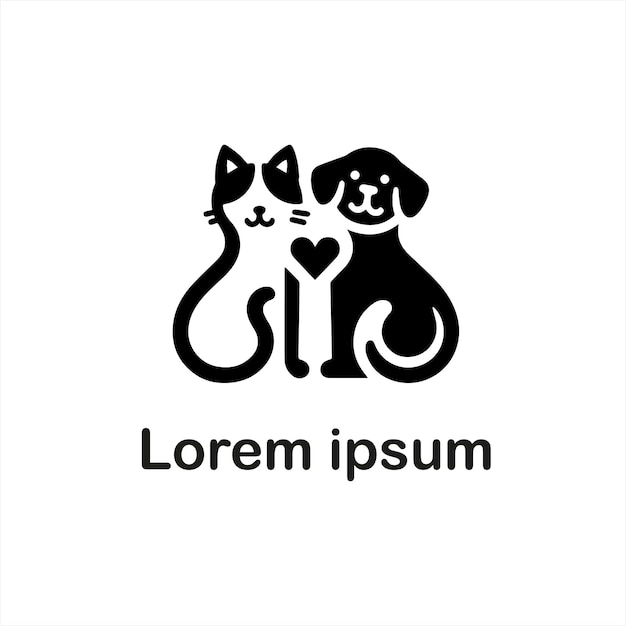 una imagen en blanco y negro de un gato y un perro