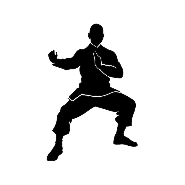 una imagen en blanco y negro de un hombre practicando artes marciales