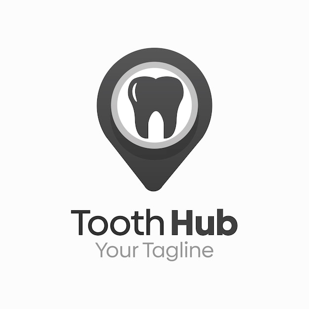 una imagen en blanco y negro de un logotipo de una tienda de dientes