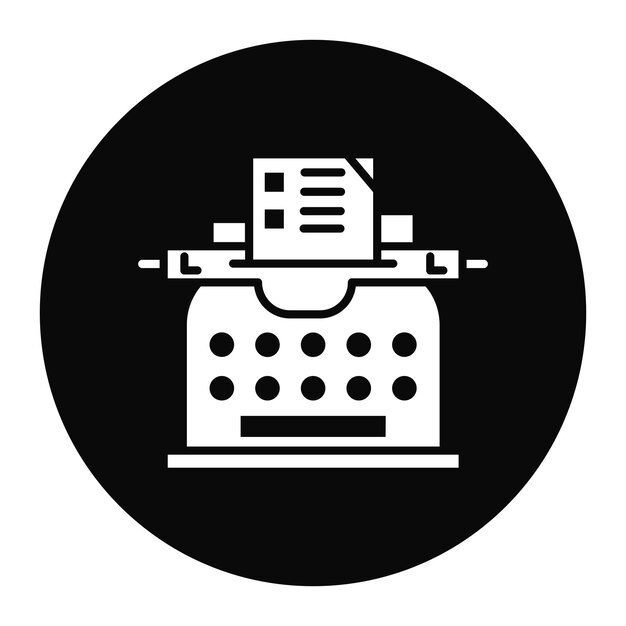 una imagen en blanco y negro de una máquina de escribir con las palabras máquina de escribir