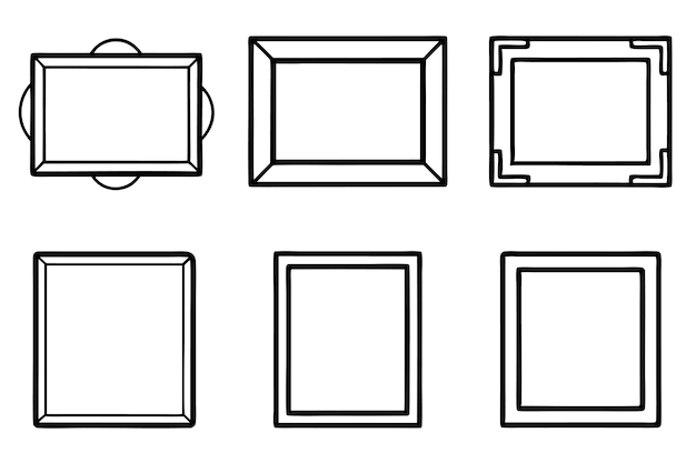 una imagen en blanco y negro de un marco de imagen
