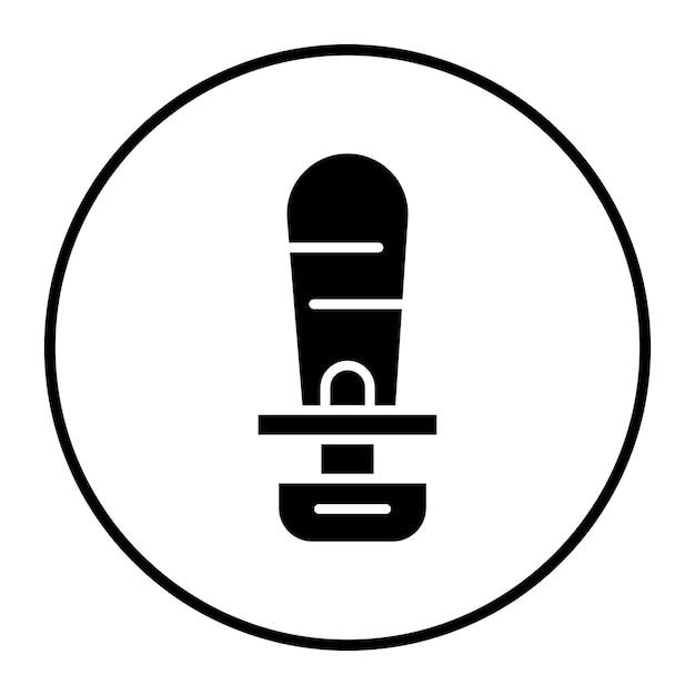 una imagen en blanco y negro de un micrófono con la palabra " l " en ella