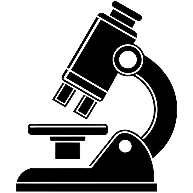 una imagen en blanco y negro de un microscopio con un fondo negro