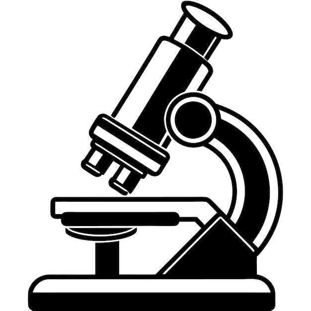 una imagen en blanco y negro de un microscopio con un fondo negro