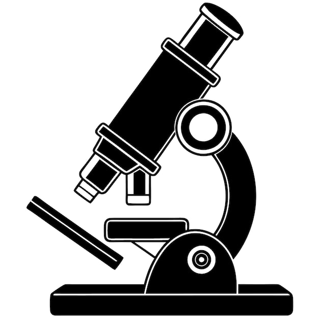 una imagen en blanco y negro de un microscopio con la palabra e en él