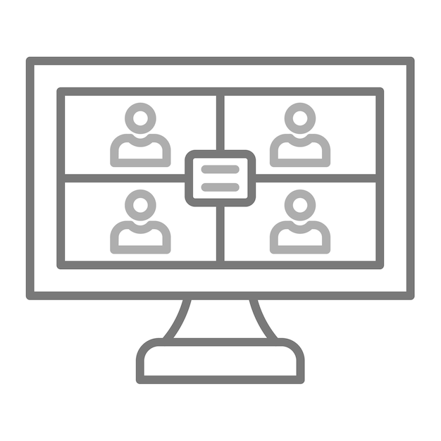 una imagen en blanco y negro de un monitor de computadora con un fondo blanco