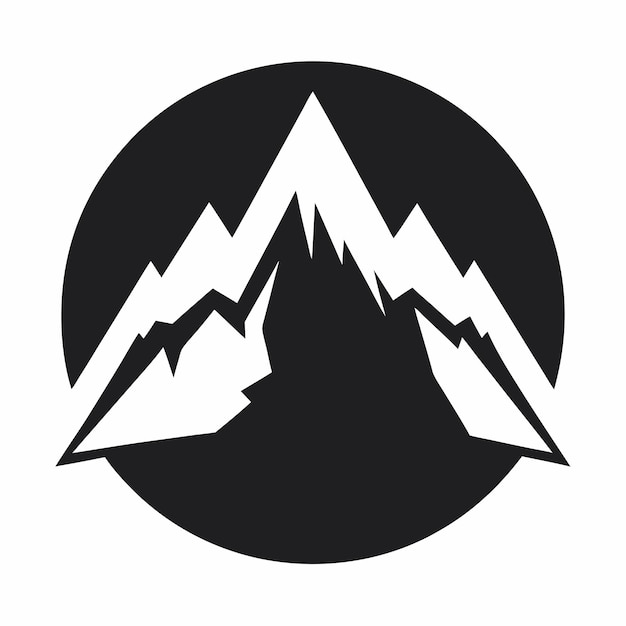una imagen en blanco y negro de las montañas con la palabra nieve en él