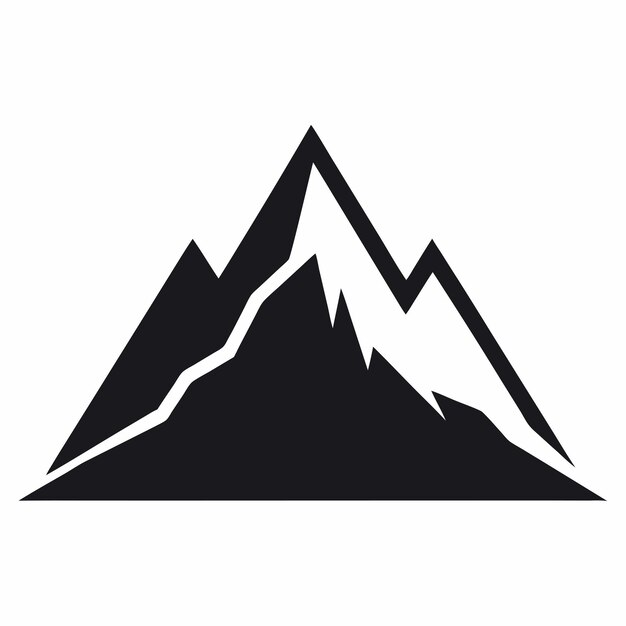 una imagen en blanco y negro de las montañas con la palabra nieve en él
