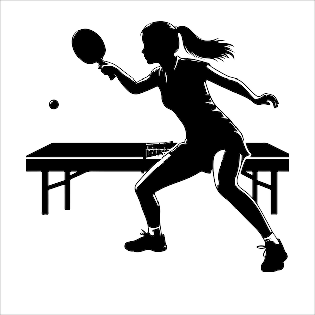 Vector una imagen en blanco y negro de una mujer jugando un juego de bolos