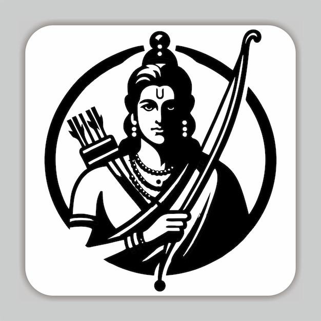 una imagen en blanco y negro de una mujer sosteniendo una lanza y un arco