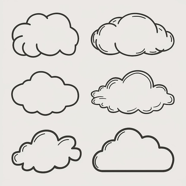 Vector una imagen en blanco y negro de una nube con una imagen de una nube en ella