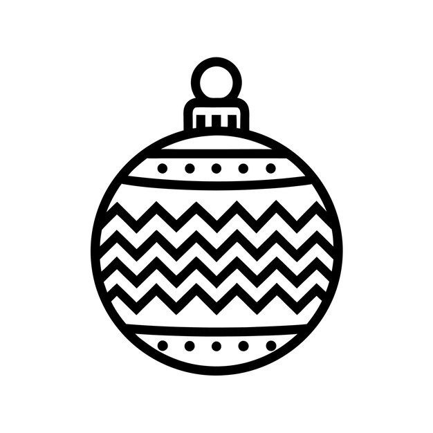 una imagen en blanco y negro de un ornamento de Navidad