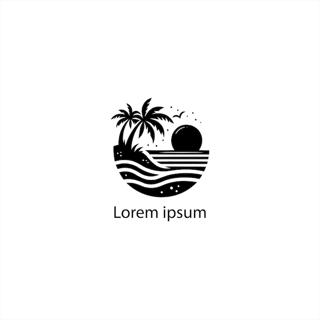 una imagen en blanco y negro de una palmera y las palabras "cabana" en el fondo blanco