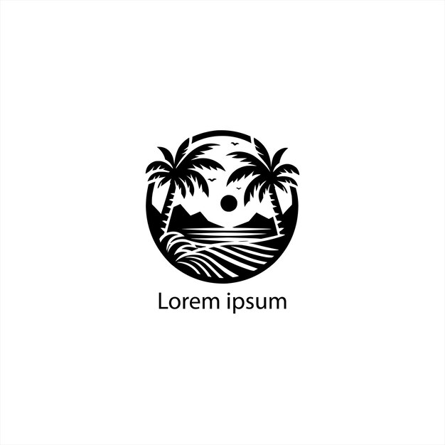 una imagen en blanco y negro de palmeras y un fondo blanco