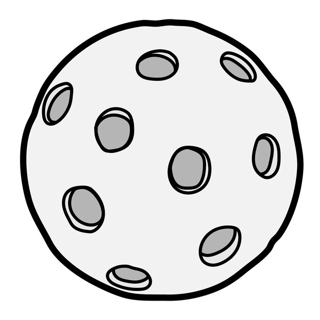 una imagen en blanco y negro de una pelota con agujeros en ella