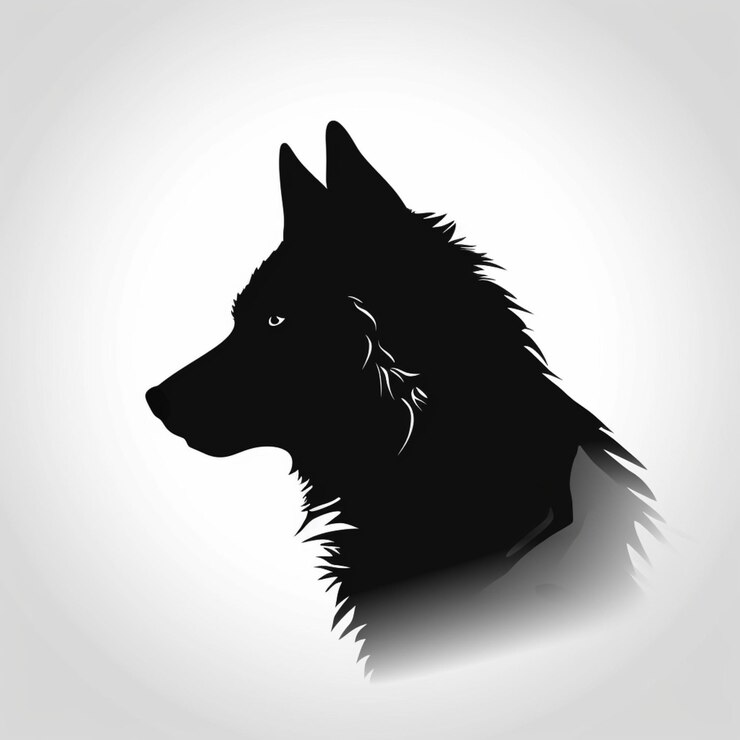 Una imagen en blanco y negro de un perro con un fondo blanco.