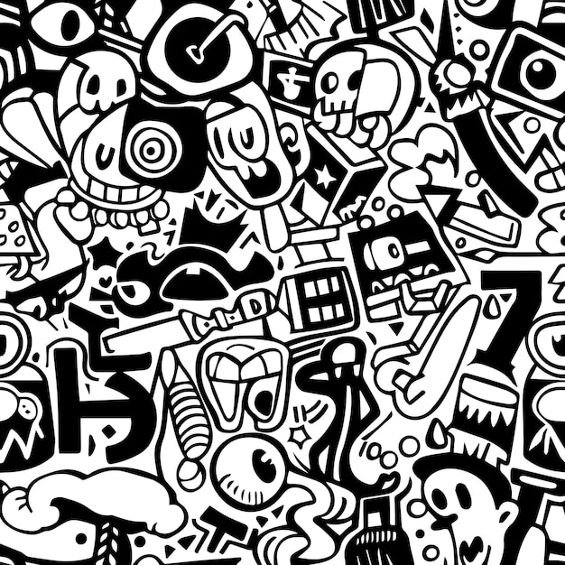 una imagen en blanco y negro de un personaje de dibujos animados con un fondo blanco