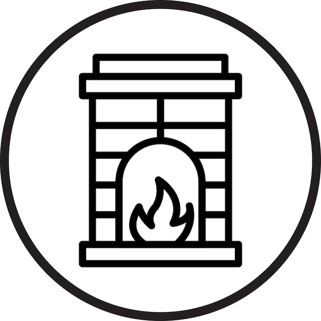 una imagen en blanco y negro de un pozo de fuego con un círculo a su alrededor