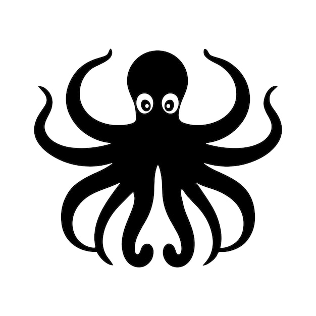 una imagen en blanco y negro de un pulpo con ojos y ojos