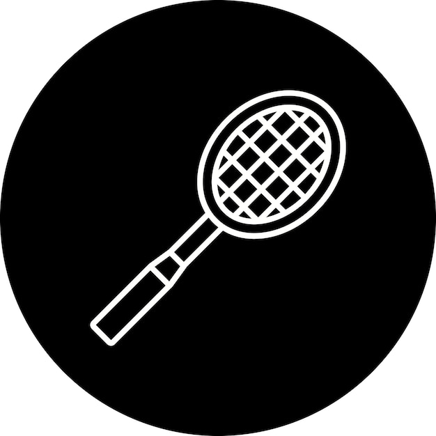 una imagen en blanco y negro de una raqueta de tenis
