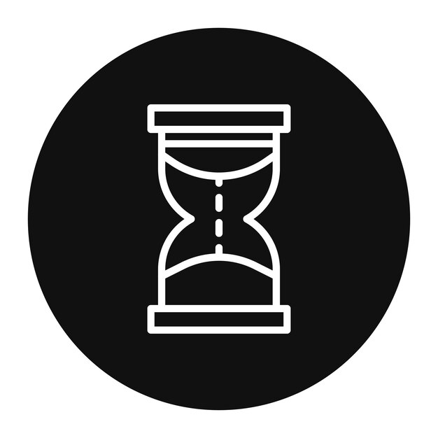 Vector una imagen en blanco y negro de un reloj de arena