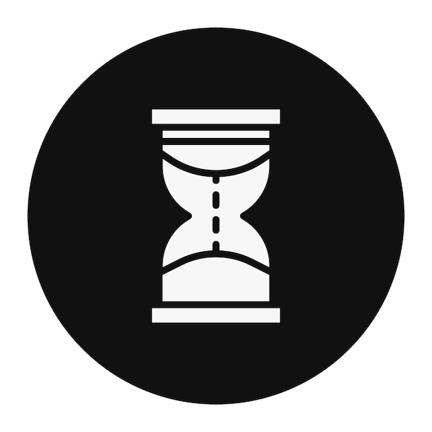 una imagen en blanco y negro de un reloj de arena