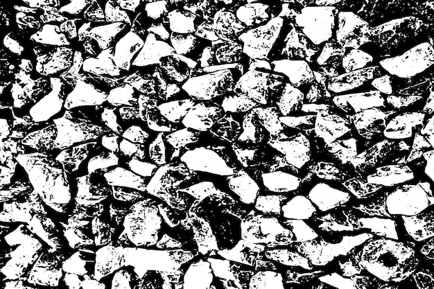 Una imagen en blanco y negro de rocas y piedras.