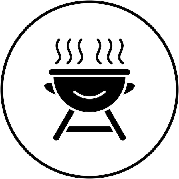 una imagen en blanco y negro de una sartén con una sonrisa en ella