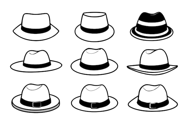 una imagen en blanco y negro de un sombrero con un cuello y un cuello