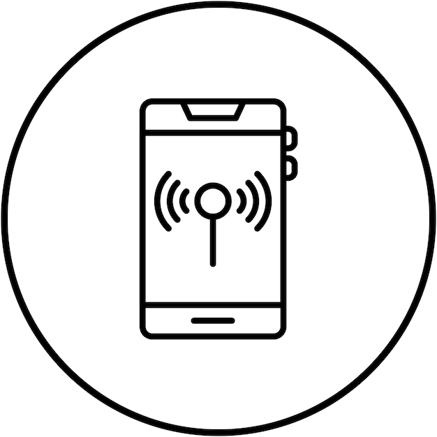 una imagen en blanco y negro de un teléfono con una forma circular