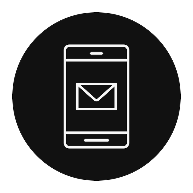 una imagen en blanco y negro de un teléfono con una letra en él