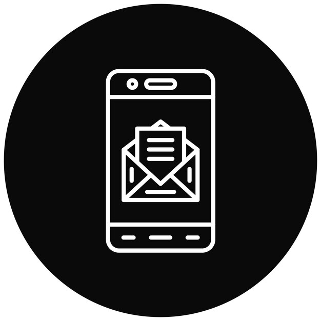 una imagen en blanco y negro de un teléfono con una letra en él