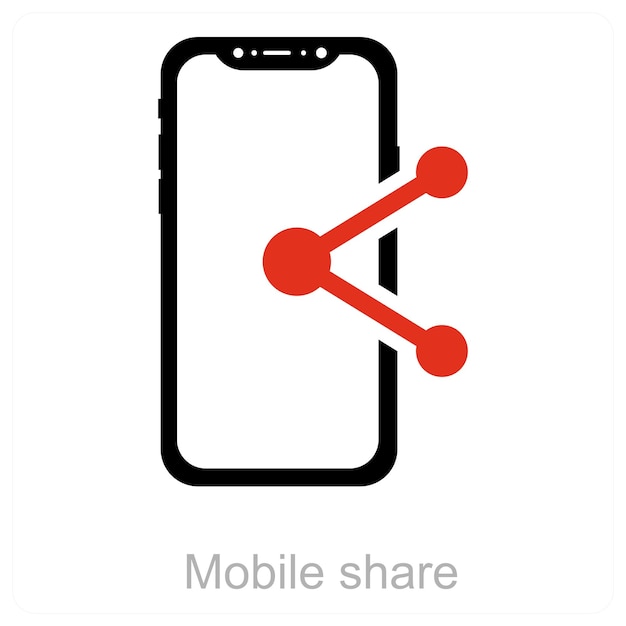 una imagen en blanco y negro de un teléfono con las palabras móvil en la parte inferior