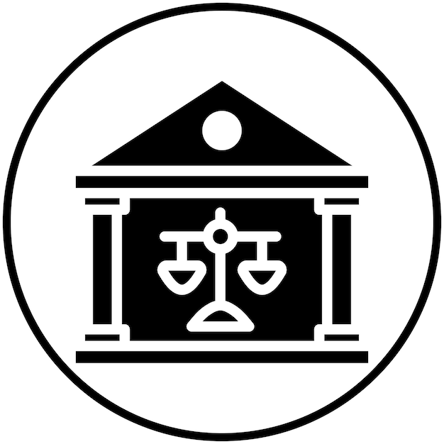 una imagen en blanco y negro de un templo con un círculo blanco y un pequeño símbolo blanco con una pequeña ventana por encima de él